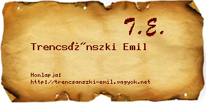 Trencsánszki Emil névjegykártya